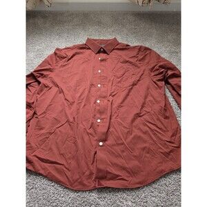 UNTUCKit Shirt Mens 2XL Rust ColorLong Sleeve Button Front Pocket Casual Classic